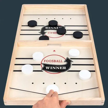 Large Pucket Board Game | Sling Board Game | Fast Sling Pucks Game For Kids and Adults, 2 Player Game Travel Play and Indoor Game