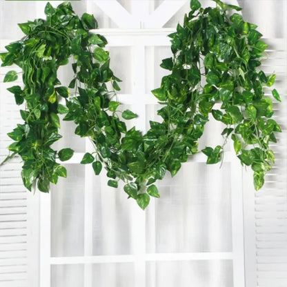 7 Feet Long Artificial Money Plant Leaf Bail Garland For Home, Office, Room Decoration