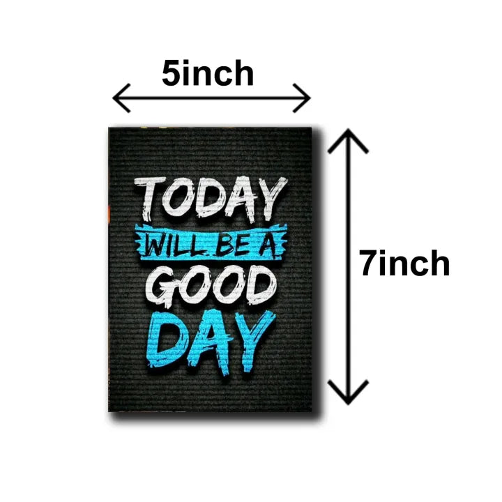 Set of 6 Motivational sticky canvas frames for wall decore / sticky phototiles