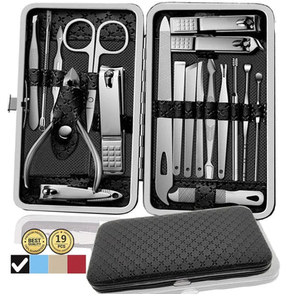 1 Box Of 12 Pcs / 13 Pcs / 16 Pcs and 19 Pieces Set Nail Clip Set Decoration Nail Tool Cut Nail Clipper Set Nail Clipper Cut Nail Genuine Stainless Steel Manicure Pedicure Nail Personal Care Salon Cuticle Nipper Clipper Cleaning Tools Gift )