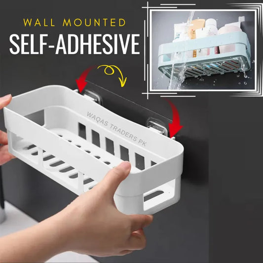 Kitchen and Bathroom Dual-use Double Suction Cup Drain Rack Debris Storage Rack Cosmetic Storage Rack - Multi Color