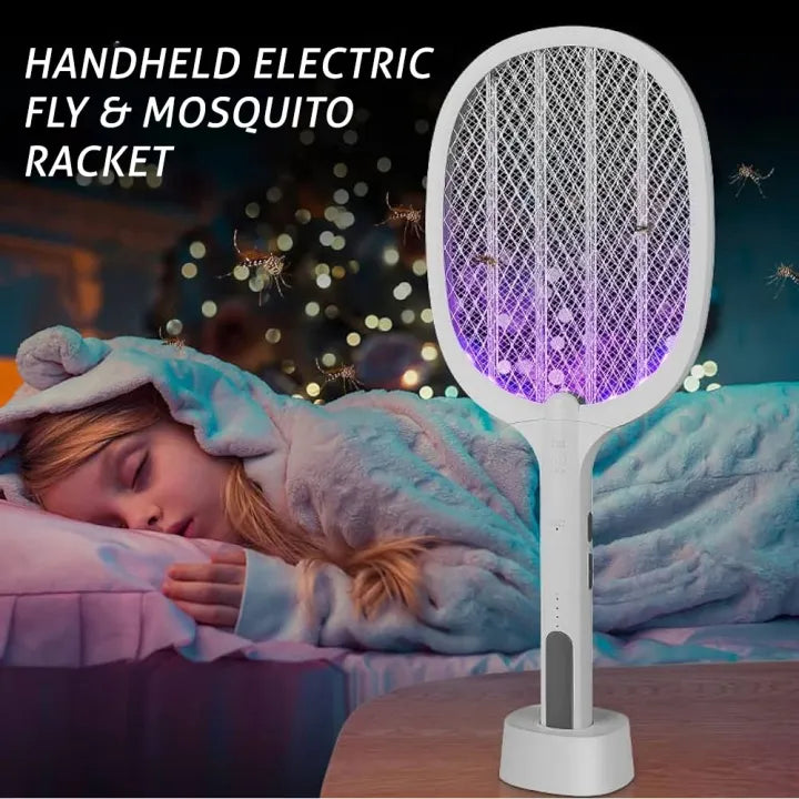 USB Electric Shock Mosquito Lamp Portable Handheld USB Charging Fly Racket
