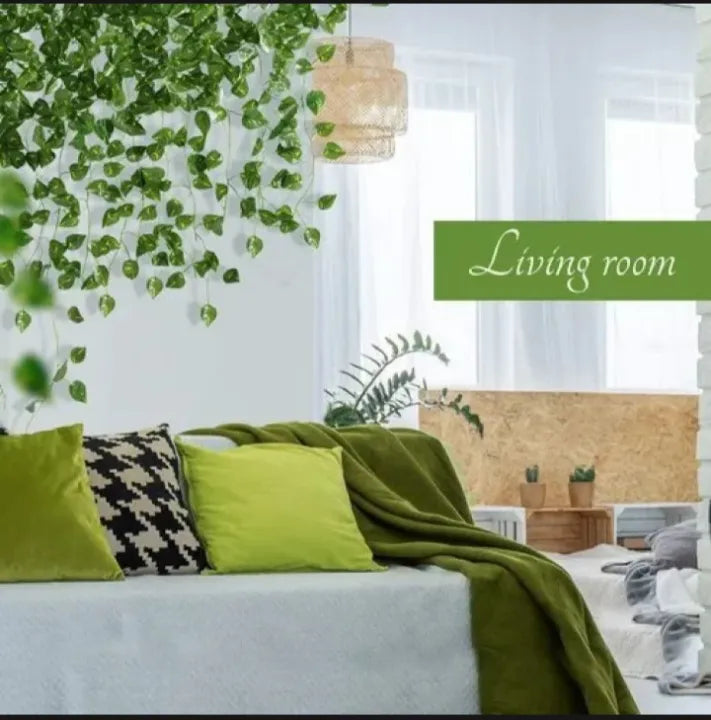 7 Feet Long Artificial Money Plant Leaf Bail Garland For Home, Office, Room Decoration
