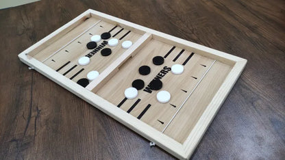 Large Pucket Board Game | Sling Board Game | Fast Sling Pucks Game For Kids and Adults, 2 Player Game Travel Play and Indoor Game