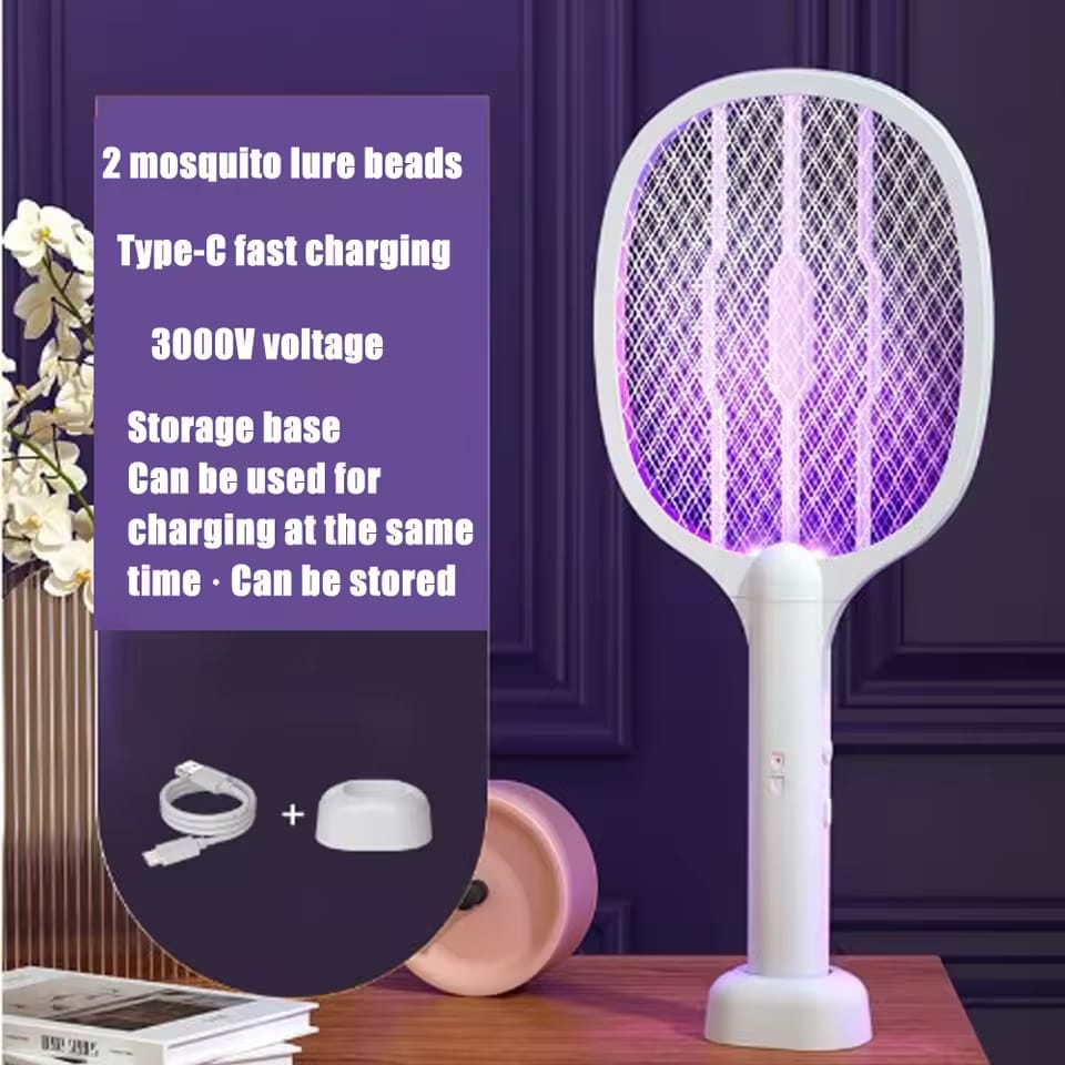 USB Electric Shock Mosquito Lamp Portable Handheld USB Charging Fly Racket