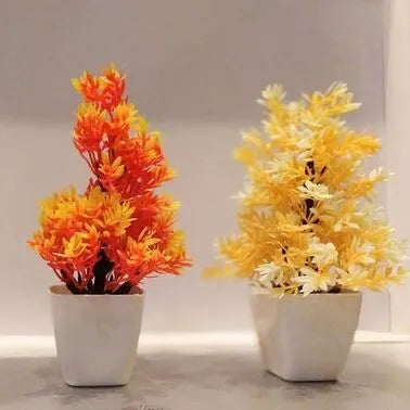 Mini Plant Artificial Decoration Piece with Pot Pack of 3,6,9,12 for Room, Home, Office, Laptop, Table & Room Decoration