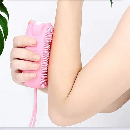 Silicone Loofah Bubloop ble Bath Scrubbing Brush Quick Foaming Sponge Soft Rubbing Massage Body Cleaner Brush for Shower Bathroom