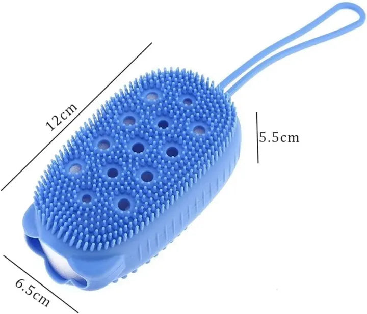 Silicone Loofah Bubloop ble Bath Scrubbing Brush Quick Foaming Sponge Soft Rubbing Massage Body Cleaner Brush for Shower Bathroom