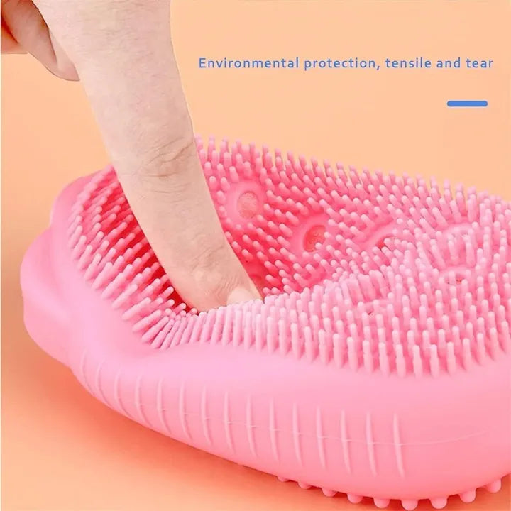 Silicone Loofah Bubloop ble Bath Scrubbing Brush Quick Foaming Sponge Soft Rubbing Massage Body Cleaner Brush for Shower Bathroom