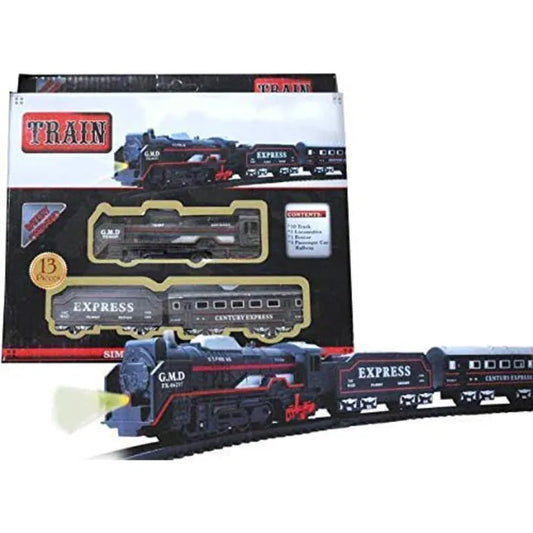 Train Track Set Black Train Toy Express Train Set Battery Operated (Small) For Kids