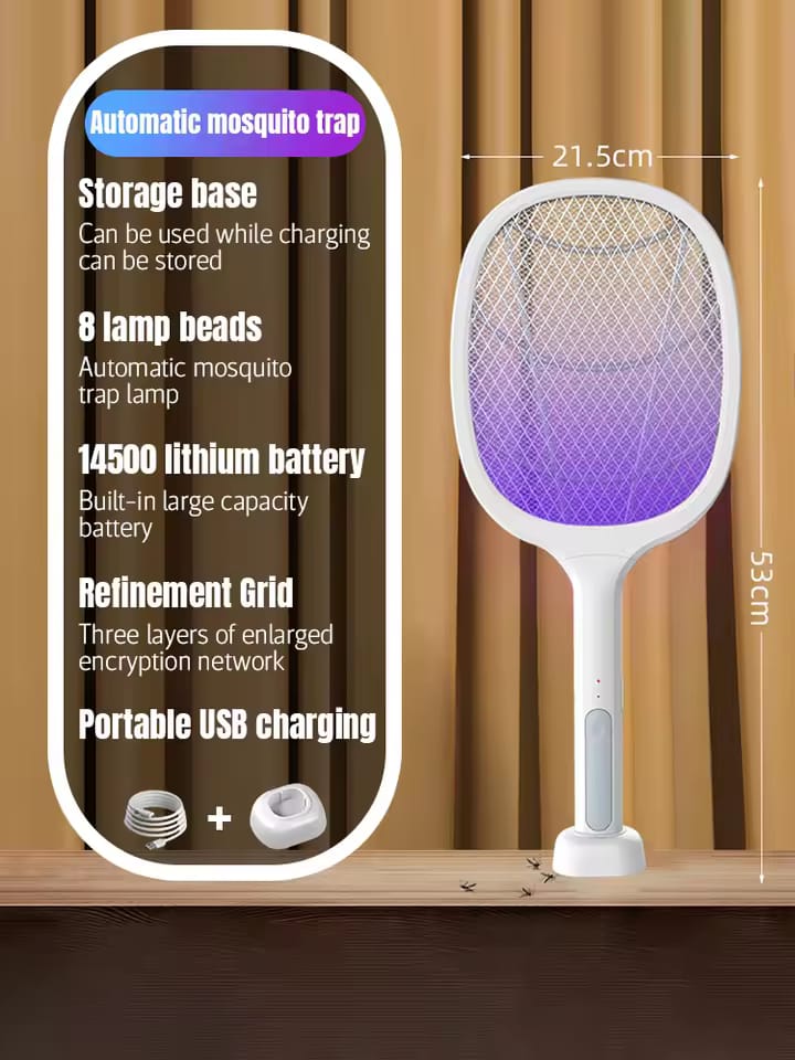 USB Electric Shock Mosquito Lamp Portable Handheld USB Charging Fly Racket