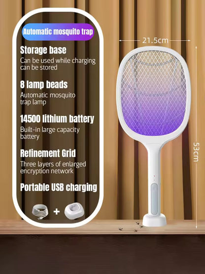 USB Electric Shock Mosquito Lamp Portable Handheld USB Charging Fly Racket