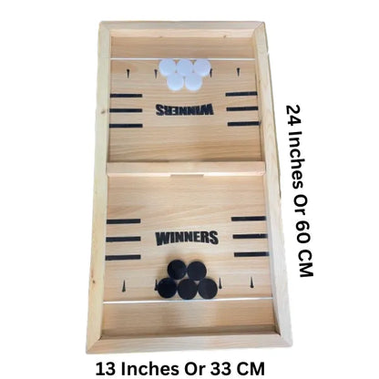 Large Pucket Board Game | Sling Board Game | Fast Sling Pucks Game For Kids and Adults, 2 Player Game Travel Play and Indoor Game