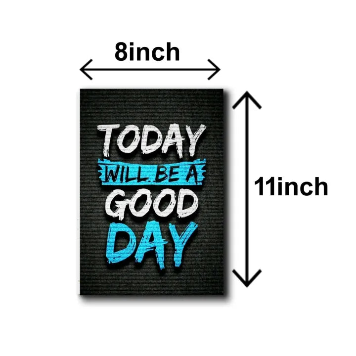 Set of 6 Motivational sticky canvas frames for wall decore / sticky phototiles