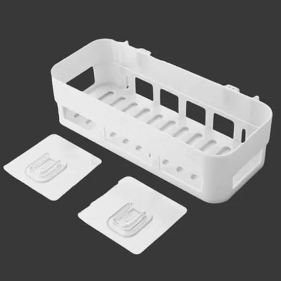Kitchen and Bathroom Dual-use Double Suction Cup Drain Rack Debris Storage Rack Cosmetic Storage Rack - Multi Color