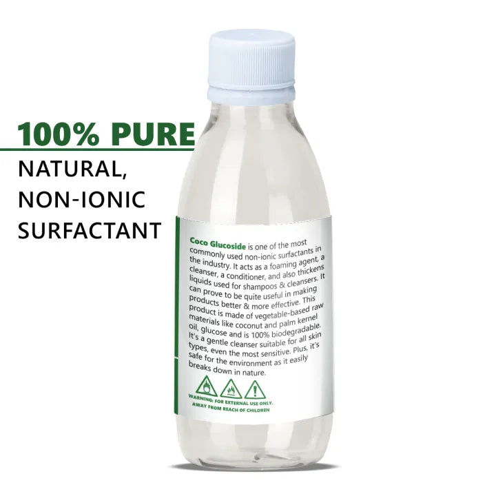 Bio Shop™ Coco Glucoside Liquid 100% Pure Cosmetic Grade natural, non-ionic Foaming Agent Used in cosmetics and personal care products| Cream, lotion, moisturizer